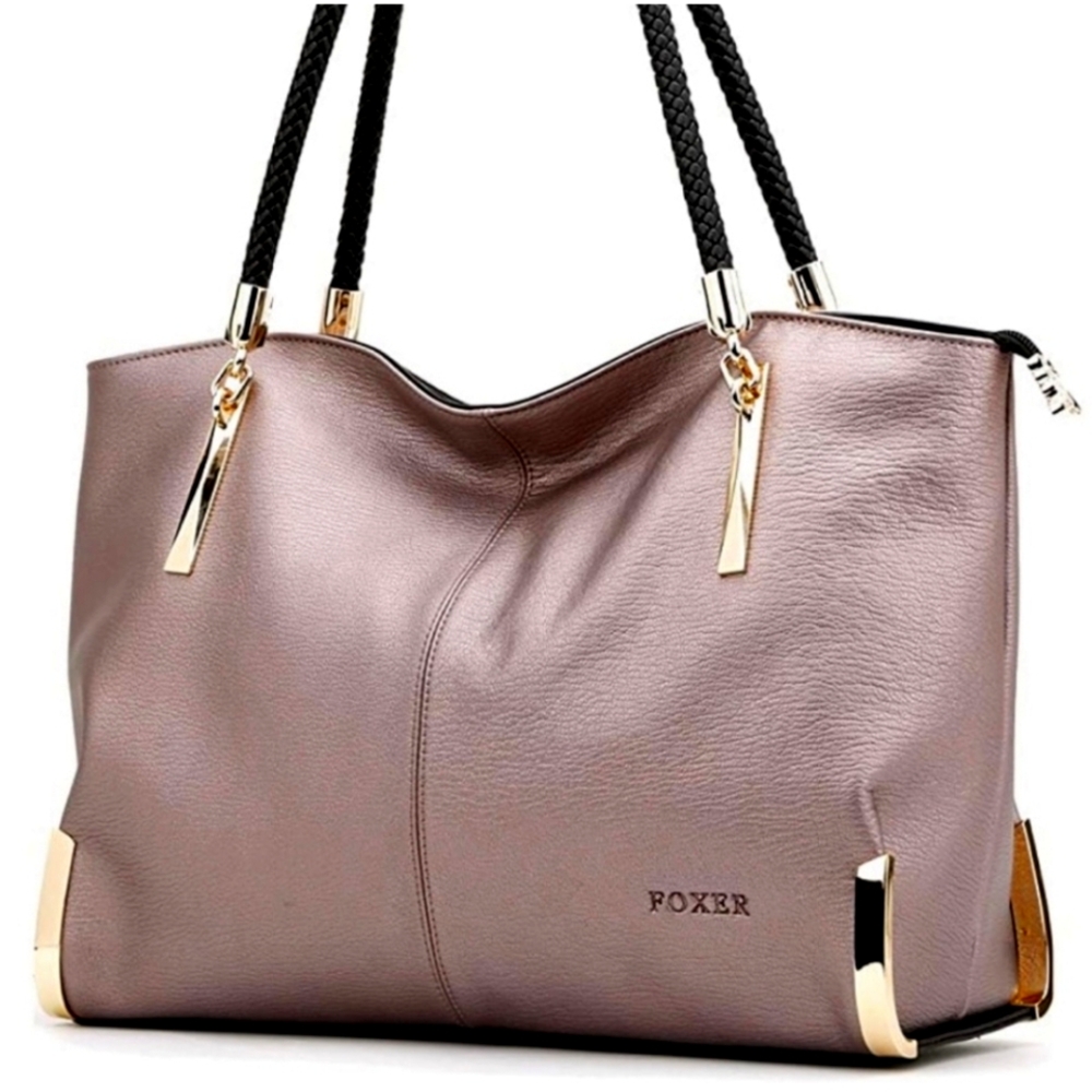 Foxer Cowhide Pebble Leather Handbag
